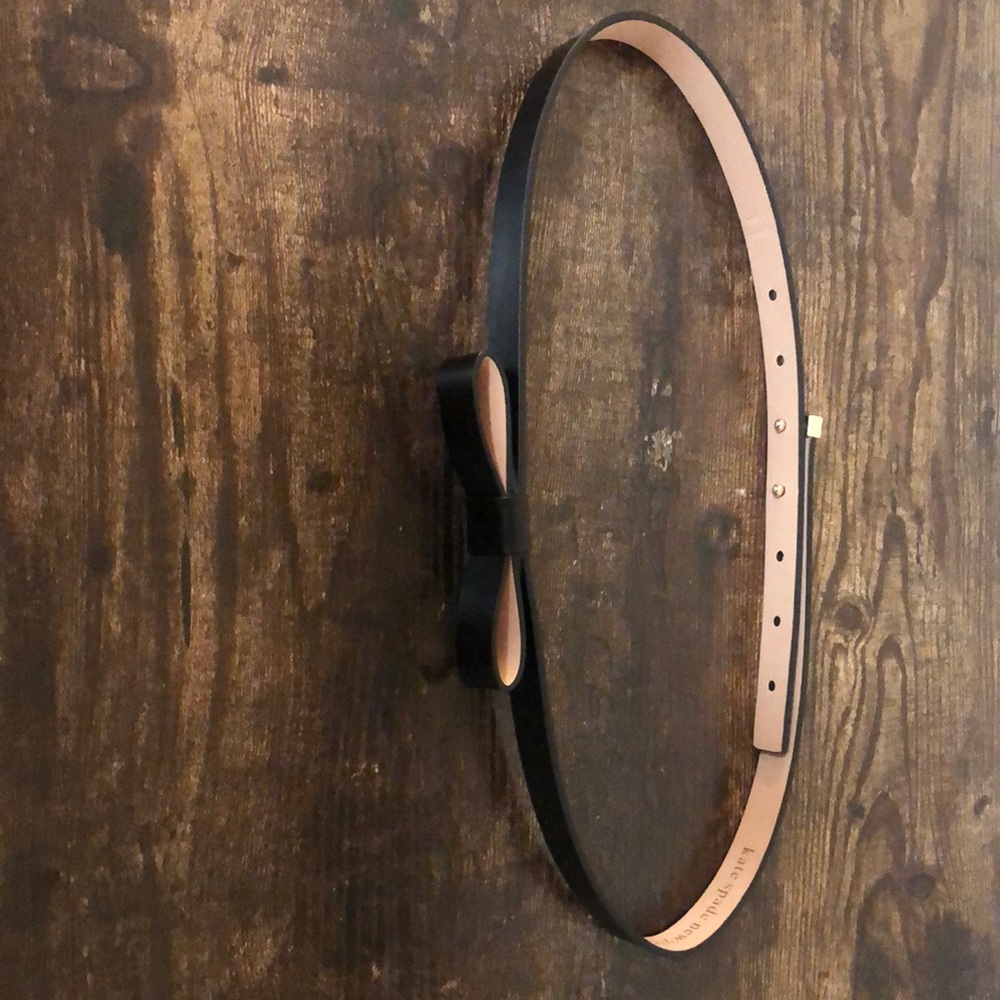 Kate Spade New York bow black belt